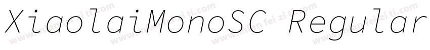 XiaolaiMonoSC Regular字体转换